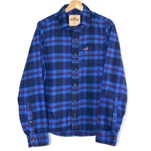 Hollister Plaid Long Sleeve Shirt (Men's Medium)